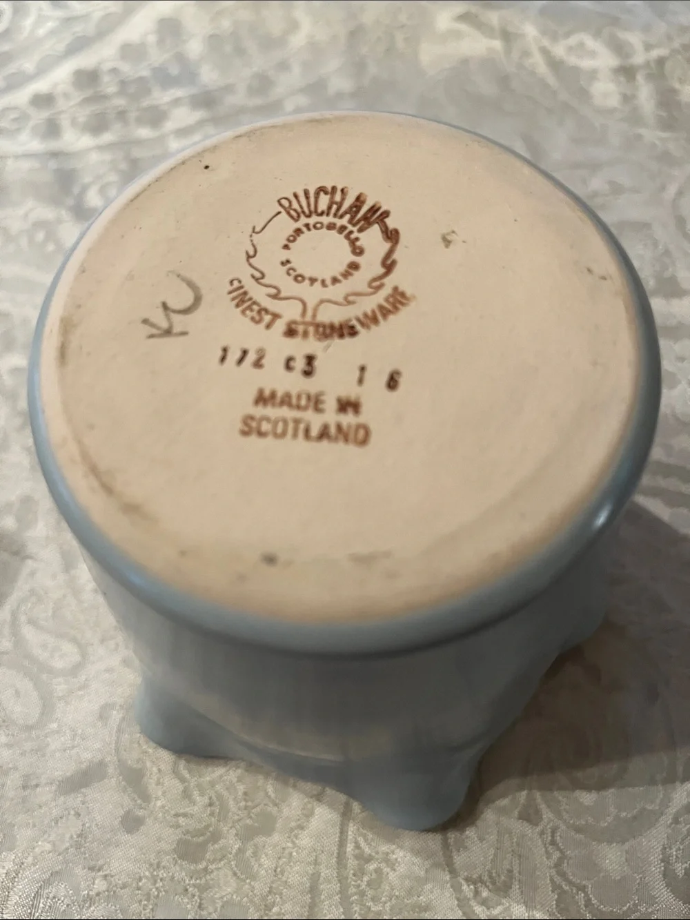 Buchan Scottish Stoneware Flower Pot Thistleware 172 in EUC